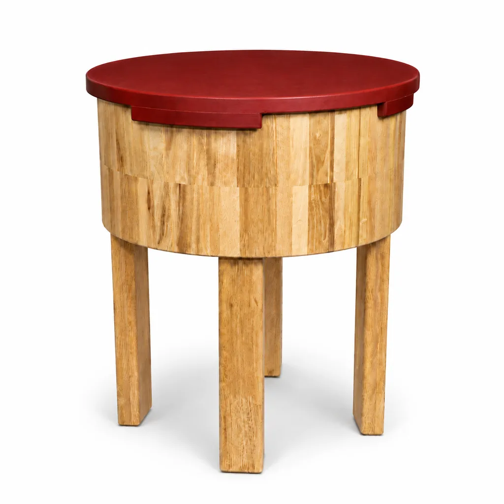 Euroceppi RWBBPT Round Butcher Block with Polytop Top