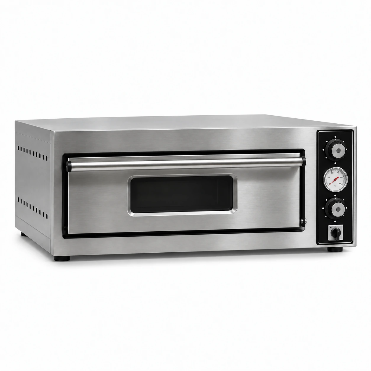 Super Pizza PO5050ETG Single Deck Electric Pizza Oven – 4 × 10″