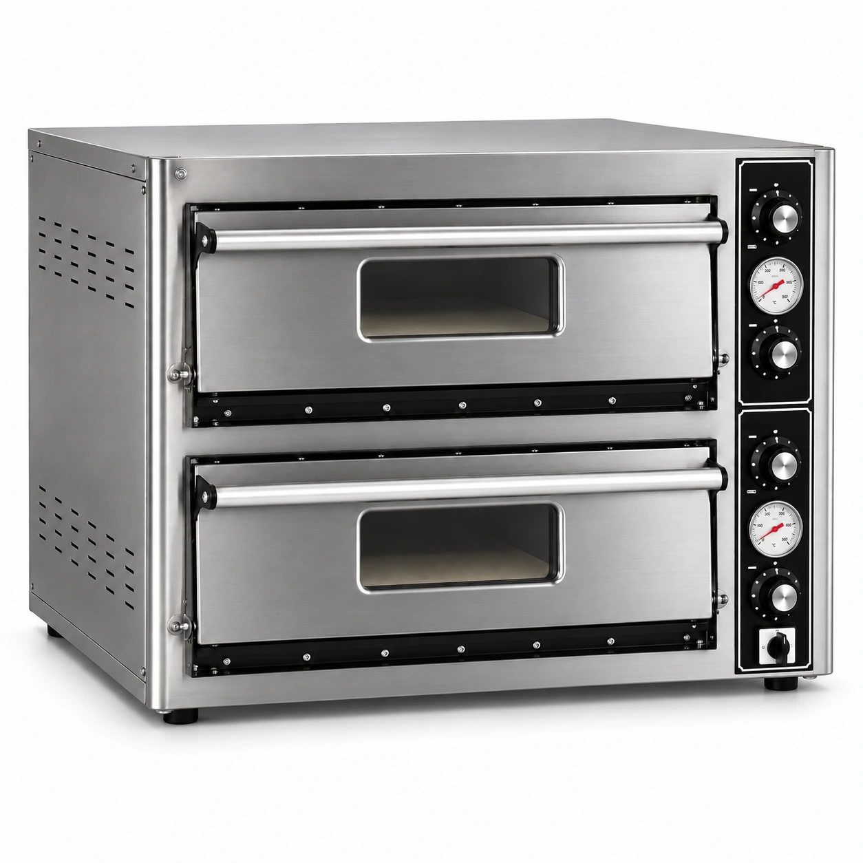 Super Pizza PO6868DETG Double Deck Electric Pizza Oven – 8 × 13″