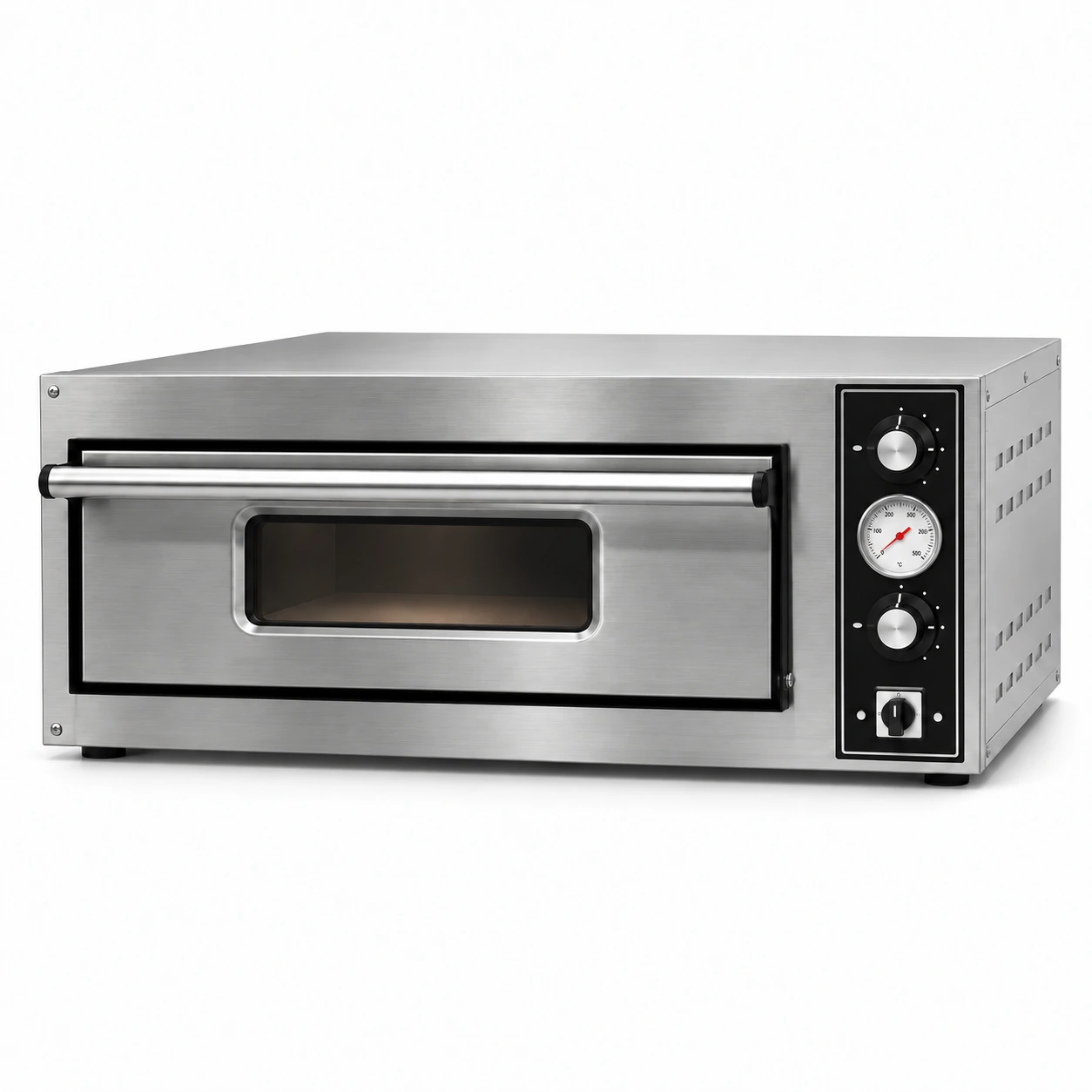 Super Pizza PO6868ETG Single Deck Electric Pizza Oven – 4 × 13″