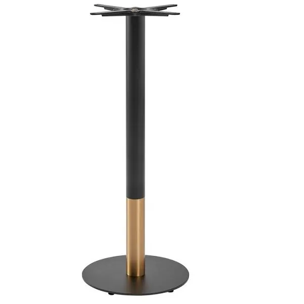 Boston Sleek - Black and Gold - Small Round - Height Options