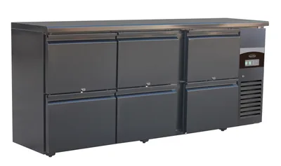 CombiSteel 7450.0323 Bar Cooler Black 6 Drawers