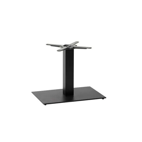 Forte Rectangle Single Pedestal Coffee Table Base - Black Cast Iron