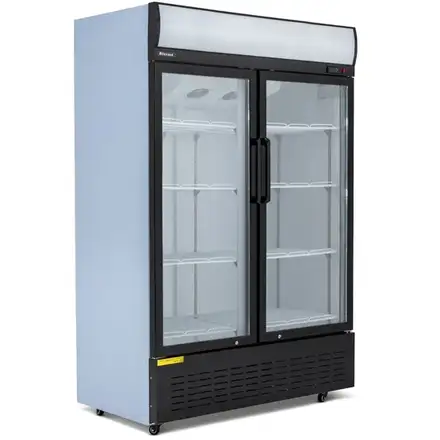 Blizzard GD900 900L Double Hinged Glass Door Display Merchandiser