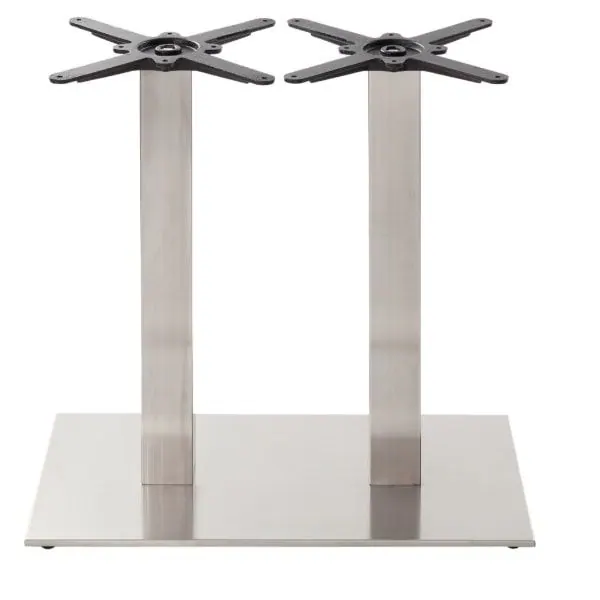 Carlton-D Twin Brushed Chrome Dining Table Bases