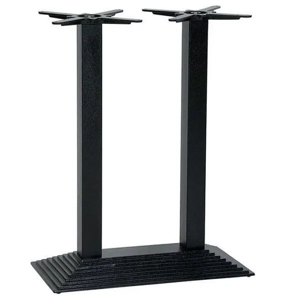 Denton Black Bar Table Bases - Twin