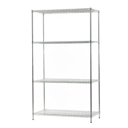 Chrome Commercial Kitchen Shelving Unit – 4 Tier – 900mm
