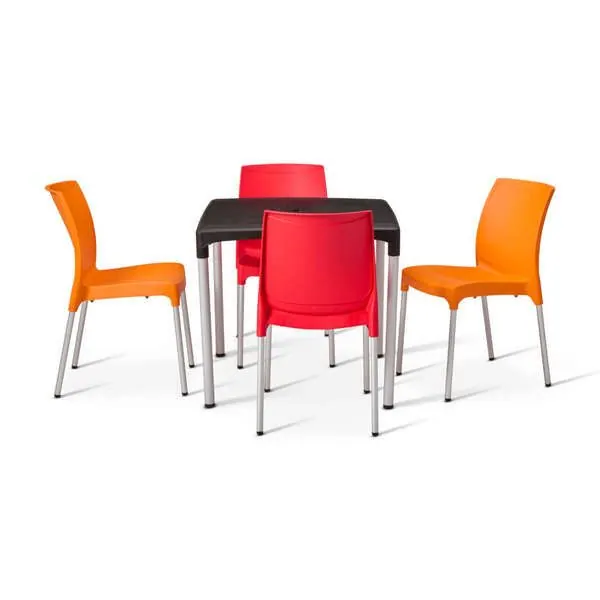 Vibe Outdoor Table with Vibe chairs - See Colours