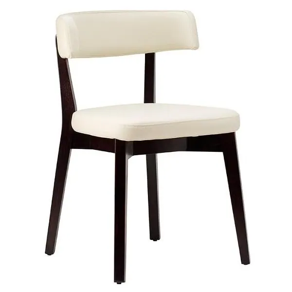 Nico Restaurant Chairs - Ivory Seat / Wenge Frame