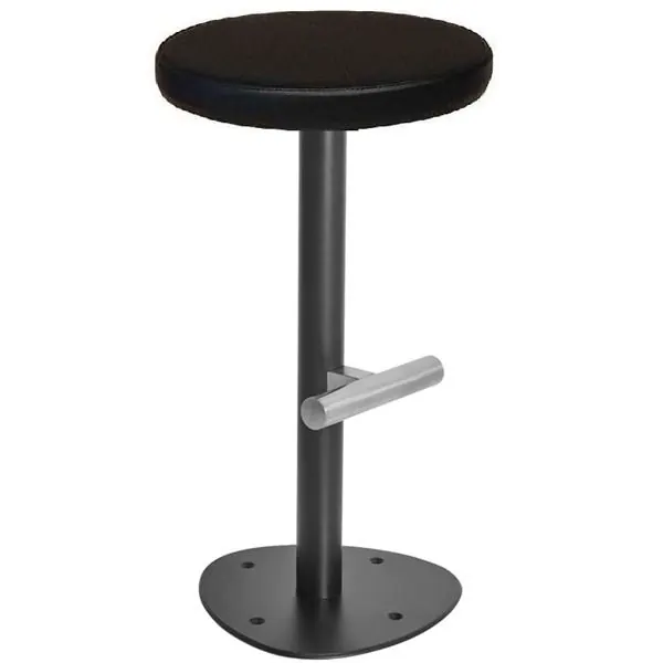 Awill Industrial Bolt Down Bar Stools with Foot Rest - Black