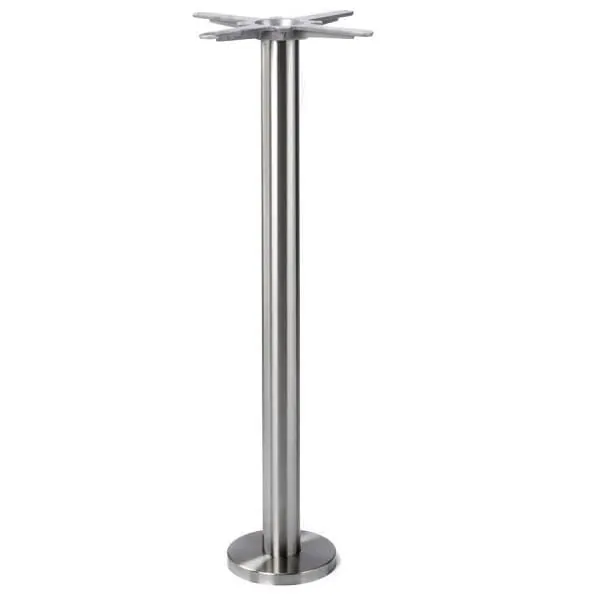 Profile Brushed Steel Floor Fixed Bar Table Bases - 343991