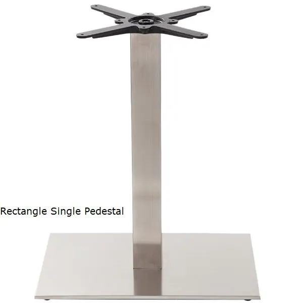 Carlton-D B4 Brushed Chrome Dining Table Bases - Rectangle