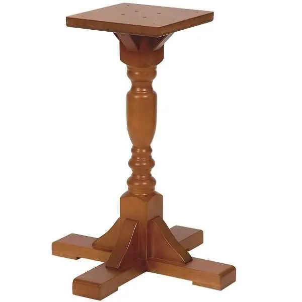 Harley Single Pedestal Wooden Table Base - Wood Colours