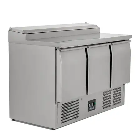 Blizzard BCC3EN Compact Triple Door Counter Refrigerator With Raised Collar