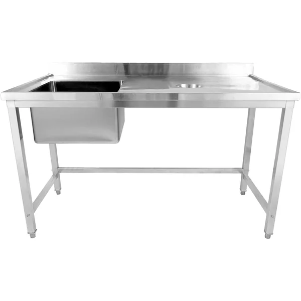 WHSTD1470L Sink, Left Bowl, Right Scrap Hole – 1400 × 700 mm
