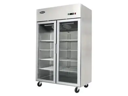 Atosa Slimline Glass Door Upright Display Freezer – Double Door