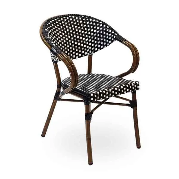 Luxe Outdoor Armchair - Black White