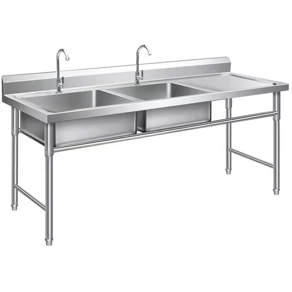DBS14060LEFT Double Sink, Left Bowls – 1400 × 600 mm