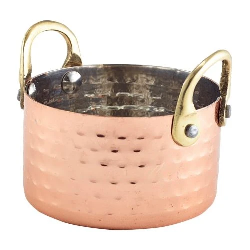 CL Mini Hammered Copper Casserole Dish 9.2 x 5cm (Pack of 12)