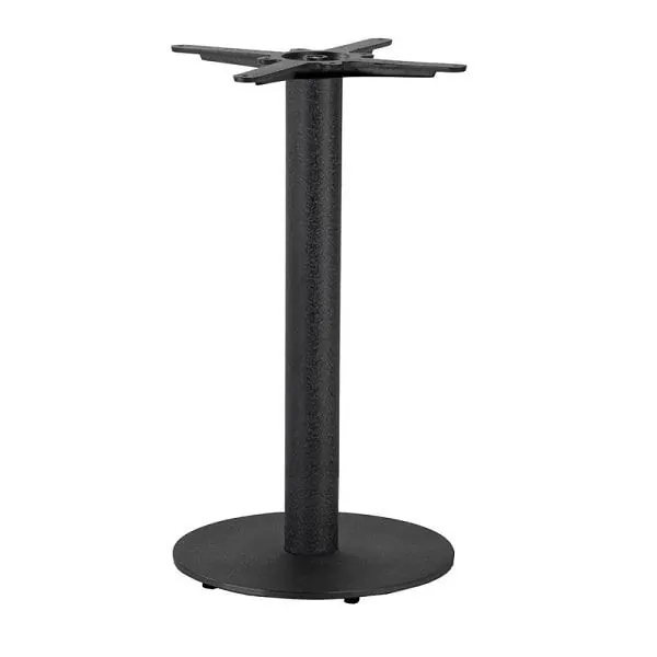 Forte Round Small / Medium Poseur Table Base - Black Cast Iron
