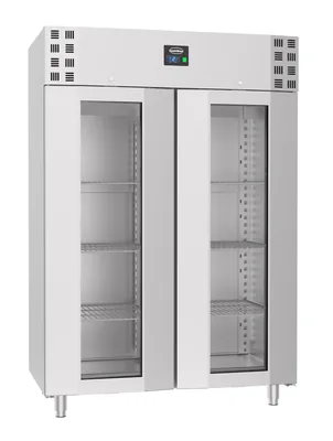 CombiSteel 7489.5025 Refrigerator Stainless Steel Glass Door Mono Block 1400 L