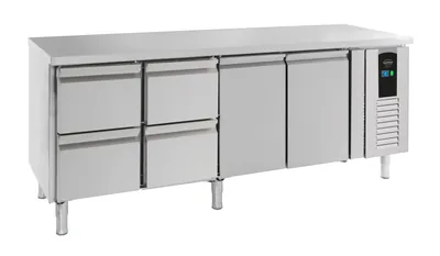 CombiSteel 7450.5035 700 Refrigerated Counter 2 Doors and 4 Drawers Energy Line