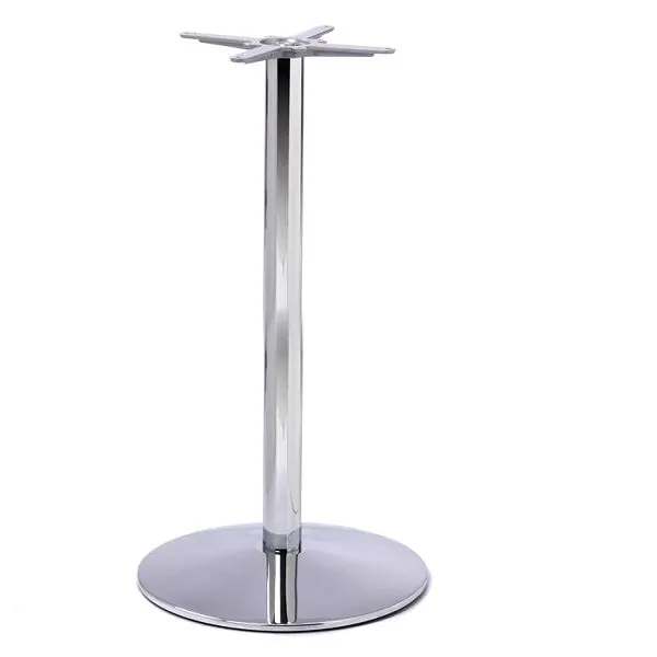 Dome AC Medium Chrome Tall Bar Table Pedestal
