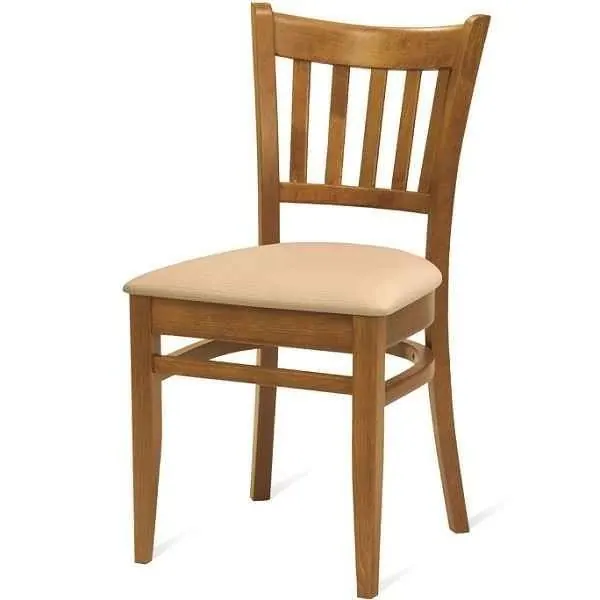 Memphis V-Slat Wooden Restaurant Chairs - Padded Options