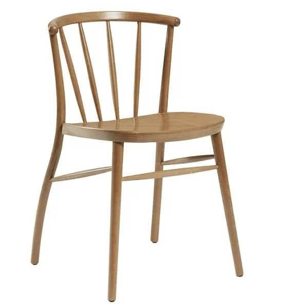 Albany Spindle Back Restaurant Dining Chairs - Antique Oak or Grey
