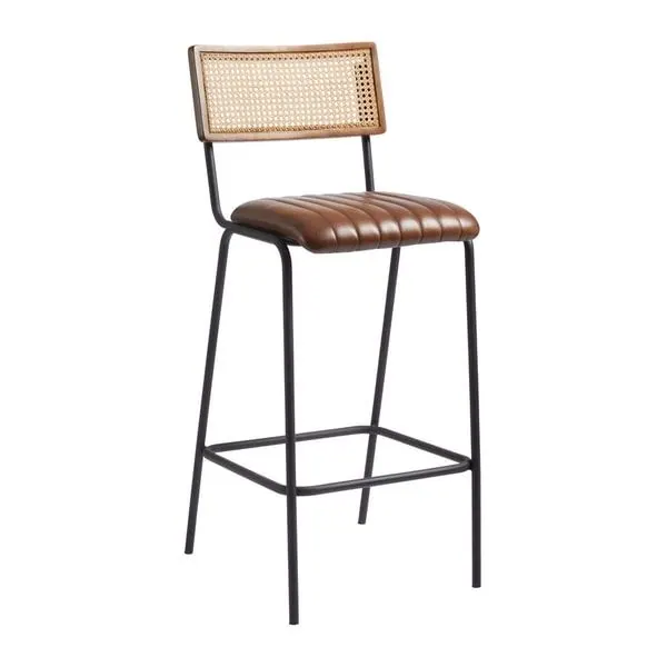 Savanna Genuine Leather Bar Stools