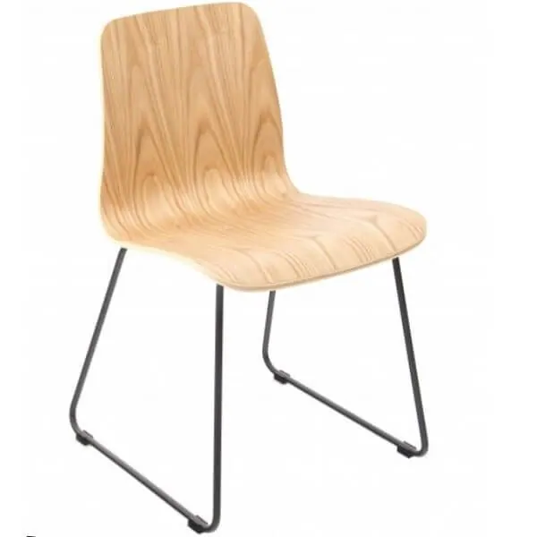 Copenhagen Chairs – Black Skid Frame / Lacquered Ash or Black Seat