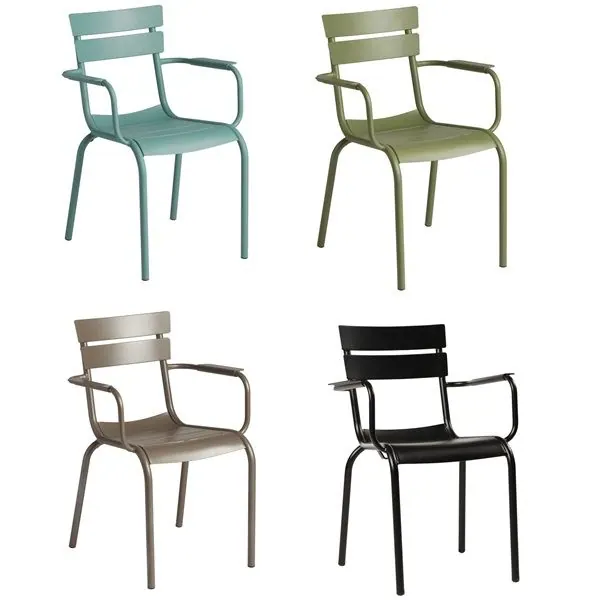 Marlow Aluminium Outdoor Arm Chairs - Colour Options