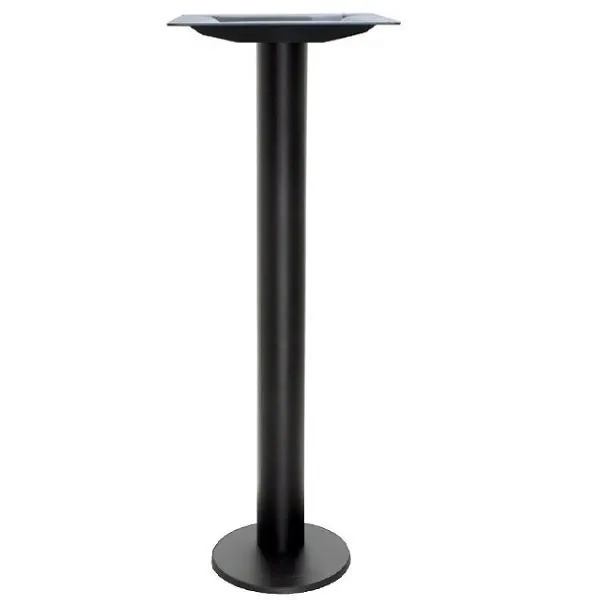 Awill Floor Mount Fixed Poseur Table Base - Black