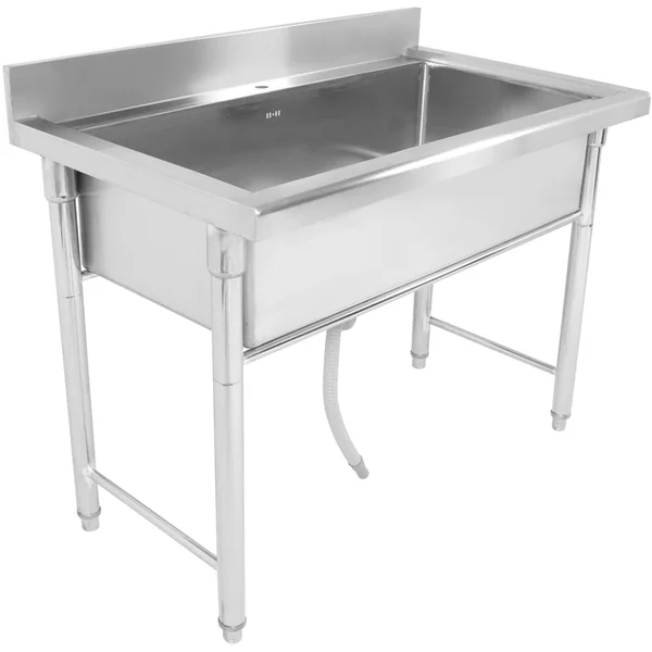 PSR08050 Pot Wash Sink, 1 Bowl, Round Legs – 800 × 500 mm