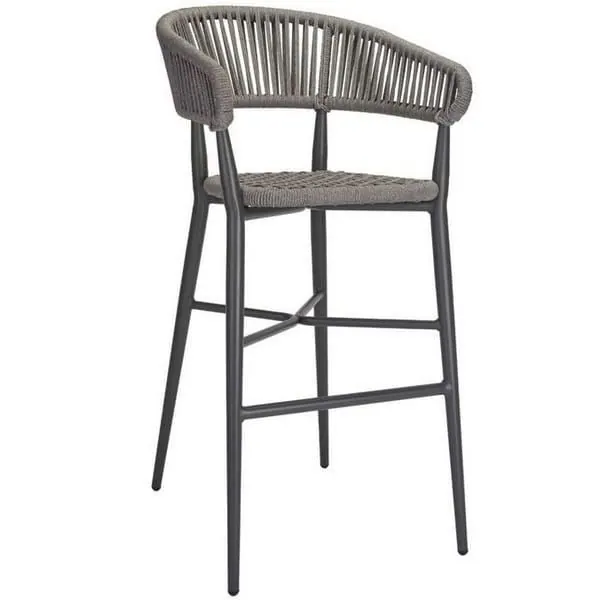 Madrid Outdoor High Stools - Charcoal / Light Grey