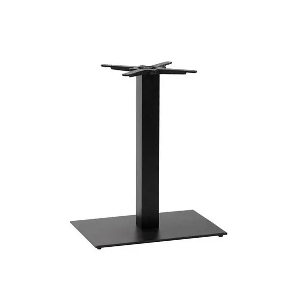 Forte Rectangle Single Pedestal Dining Table Base - Black Cast Iron