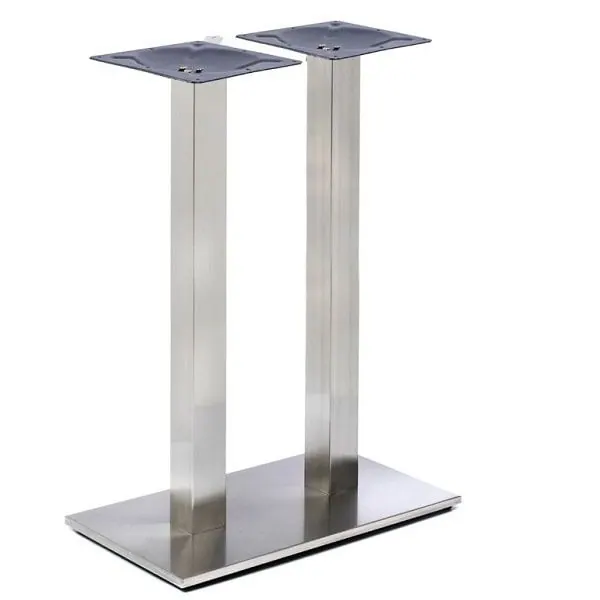 Profile Brushed Steel Counter Table Legs - Twin 880mm