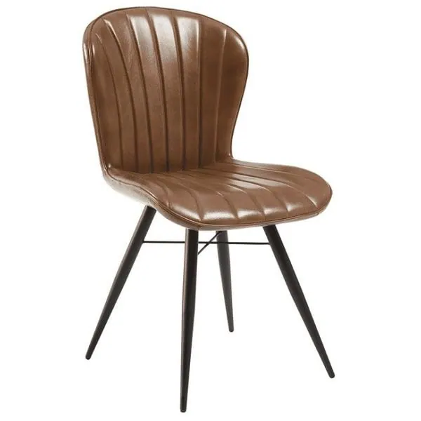 Lars Genuine Leather Chairs - Grey / Pecan / Red
