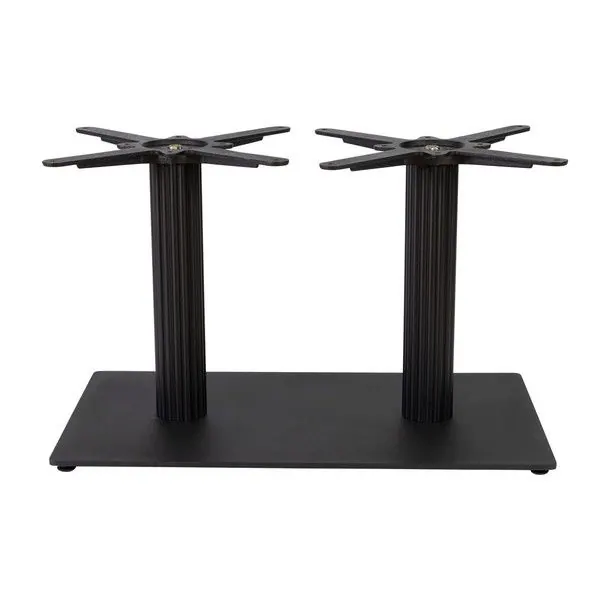 Boston Black Fluted Table Base - Twin Pedestal
