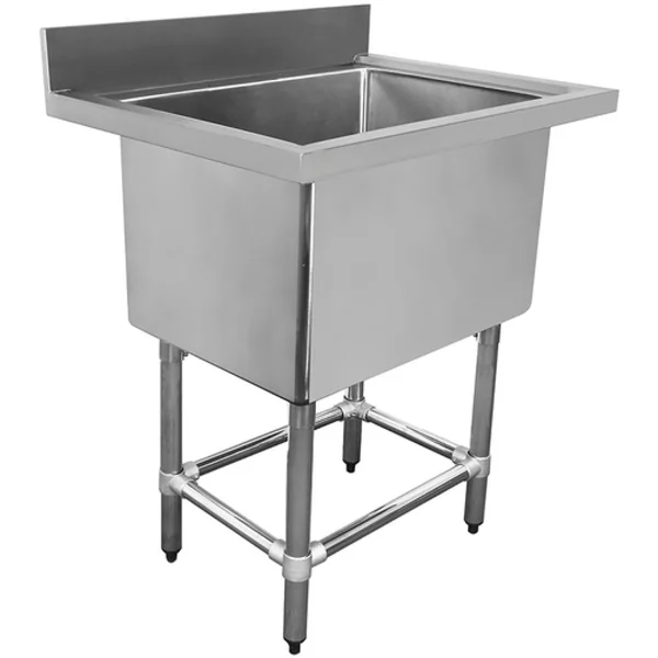 YSA16077201 Pot Wash Sink, 1 Bowl, Round Legs – 770 × 600 mm