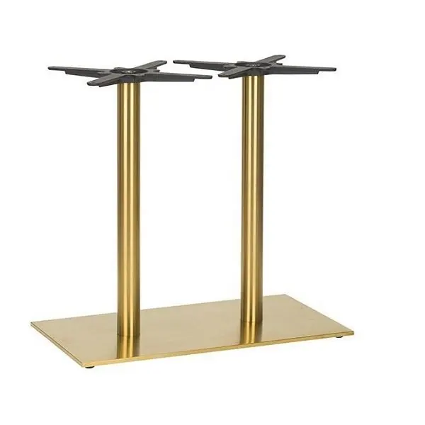 Midas Brass Rectangular Twin Pedestal Table Base - Height Options