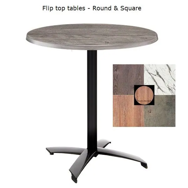 Paris Flip Top Small In / Outdoor Bistro Tables - See Colours