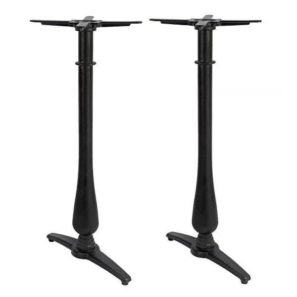 Southwark Double Black Table Legs - Poseur / Bar