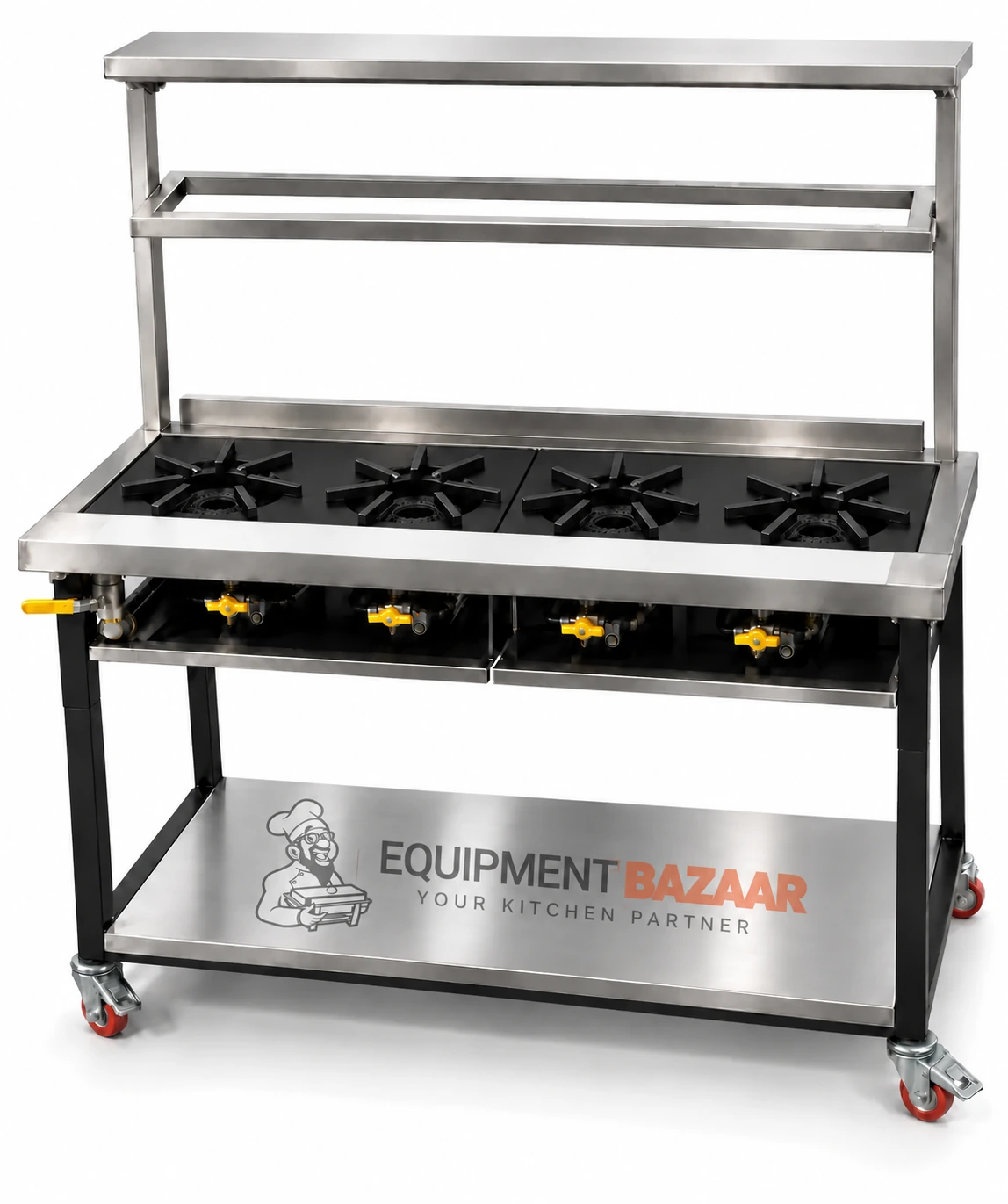 SW Cookers 4 Burner One Line Indian Range Cooker