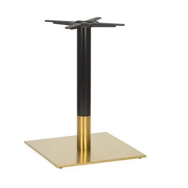 Midas Black / Brass Large Square Table Base – Height Options