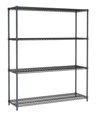 CombiSteel 7530.0035 Shelf Units 4 Levels 1500 Black Flat Packed