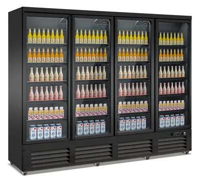 CombiSteel 7526.0115 Refrigerator 4 Glass Doors Black CEB-2000R BL
