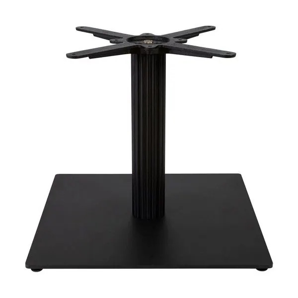 The Boston Table Bases – Black Fluted Large Square Table Base