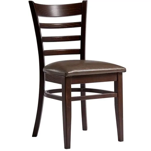Dallas Plus Wooden Restaurant Chairs - Walnut / Teal or Brown
