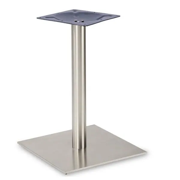 Profile Brushed Steel Dining Table Bases - Large Square